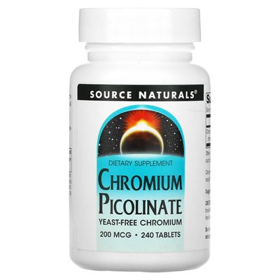 Source Naturals, Chrompicolinat, 200 mcg, 240 Tabletten