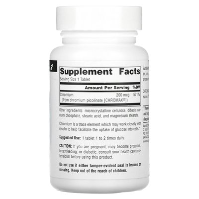 Source Naturals, Chrompicolinat, 200 mcg, 240 Tabletten