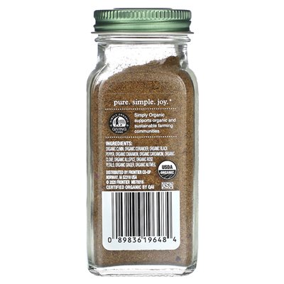 Po prostu ekologiczne, przyprawy Baharat, 2,5 uncji (71 g)