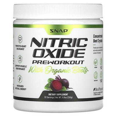 Suplementy Snap, przedsiejanie tlenku azotu z burakami organicznymi, 8,8 uncji (250 g)