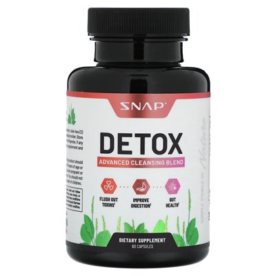 Snap Supplements, Detox, Advanced Cleansing Blend , 60 Capsules Snap Supplements, Detox, Advanced Cleansing Blend , 60 Capsules