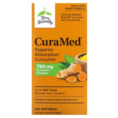 Terry naturalnie, zakręcony, lepsza kurkumina absorpcji, 750 mg, 120 miękkich Terry naturalnie, zakręcony, lepsza kurkumina absorpcji, 750 mg, 120 miękkich