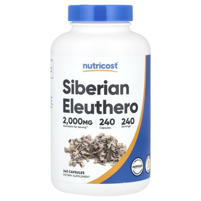 Nutricost, Siberian Eleuthero, 2000 mg, 240 kapsułek