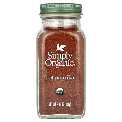 Po prostu organiczne, gorąca papryka, 2,86 uncji (81 g)