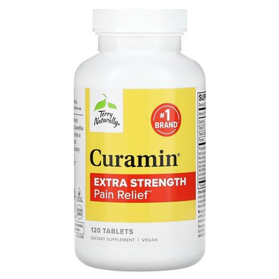 Terry naturalnie, curamin, ulga w bólu, dodatkowa siła, 120 tabletek