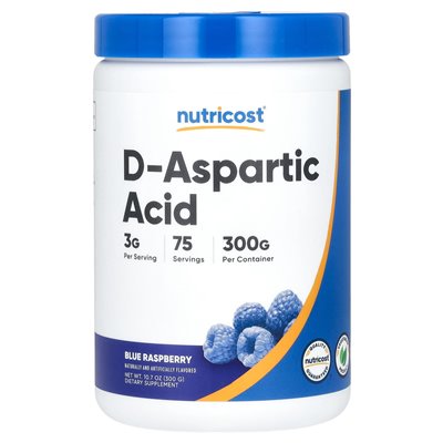 Nutricost, kwas d-asparaginowy, błękitna malina, 10,7 uncji (300 g)