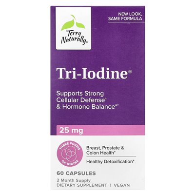 Terry Naturally, Tri-Jod, 25 mg, 60 kapsułek