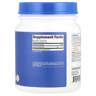 Nutricost, L-leucyna, niezmożony, 17,9 uncji (500 g) Nutricost, L-leucyna, niezmożony, 17,9 uncji (500 g)