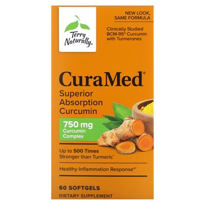 Terry naturalnie, zakręcony, lepsza kurkumina absorpcji, 750 mg, 60 miękkich Terry naturalnie, zakręcony, lepsza kurkumina absorpcji, 750 mg, 60 miękkich