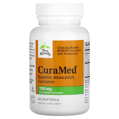 Terry naturalnie, zakręcony, lepsza kurkumina absorpcji, 750 mg, 60 miękkich Terry naturalnie, zakręcony, lepsza kurkumina absorpcji, 750 mg, 60 miękkich