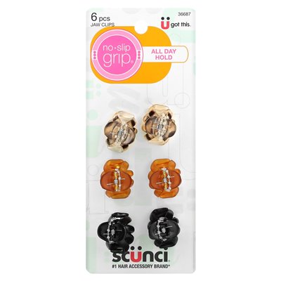 SCUNCI, BET SLIP GRIP, CLIPS JAW, cały dzień, mini -ośmiornica, 6 sztuk SCUNCI, BET SLIP GRIP, CLIPS JAW, cały dzień, mini -ośmiornica, 6 sztuk