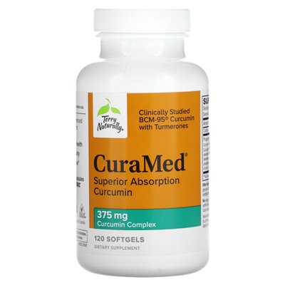 Terry naturalnie, zakręcony, lepsza kurkumina absorpcji, 375 mg, 120 miękkich