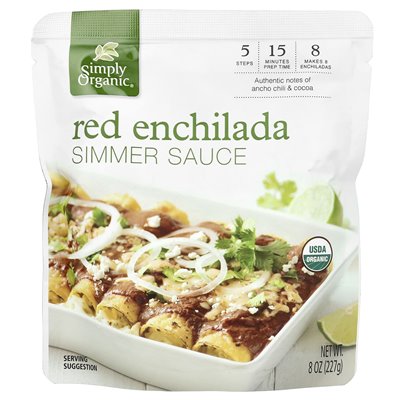 Po prostu ekologiczne, czerwone enchilada, sos w wolnym ogniu, 8 uncji (227 g)