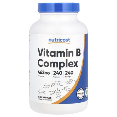 Nutę, kompleks witaminy B, 462 mg, 240 kapsułek