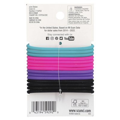 SCUNCI, Elastics bez poślizgu, różnorodne kolory, 14 sztuk