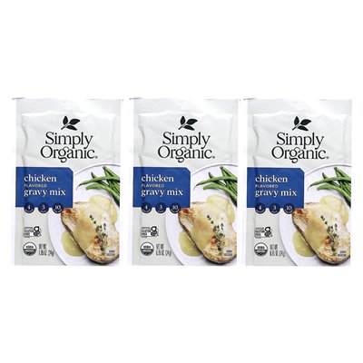 Po prostu organiczna, z kurczaka, mieszanka sosu, 3 paczki, 0,85 uncji (24 g) każdy Po prostu organiczna, z kurczaka, mieszanka sosu, 3 paczki, 0,85 uncji (24 g) każdy