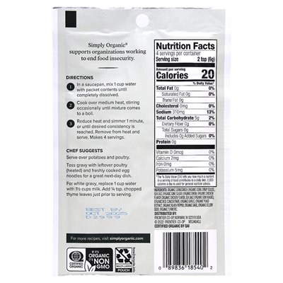 Po prostu organiczna, z kurczaka, mieszanka sosu, 3 paczki, 0,85 uncji (24 g) każdy Po prostu organiczna, z kurczaka, mieszanka sosu, 3 paczki, 0,85 uncji (24 g) każdy