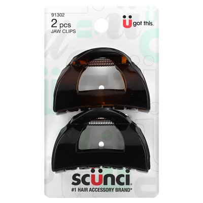 Scunci, Jaw Clips, 2 Pieces