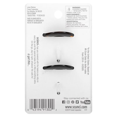 Scunci, Jaw Clips, 2 Pieces