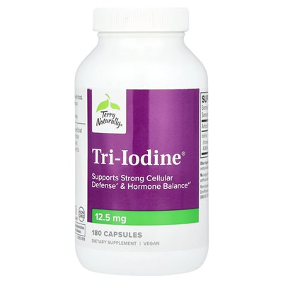 Terry naturalnie, Tri-Iodine®, 12,5 mg, 180 kapsułek