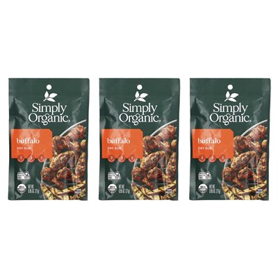 Po prostu organiczna, bawolenia sucha mieszanka, 3 pakiety, 0,95 uncji (27 g) każda