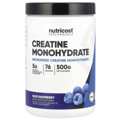 Nutricost, monohydrat kreatyny, niebieska malina, 17,9 uncji (500 g) Nutricost, monohydrat kreatyny, niebieska malina, 17,9 uncji (500 g)