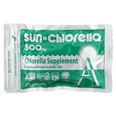 Sun Chlorella, suplement chlorella, 500 mg, 600 tabletek