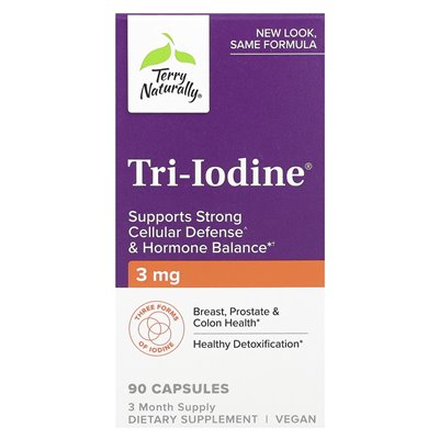 Terry naturalnie, triiodina, 3 mg, 90 kapsułek