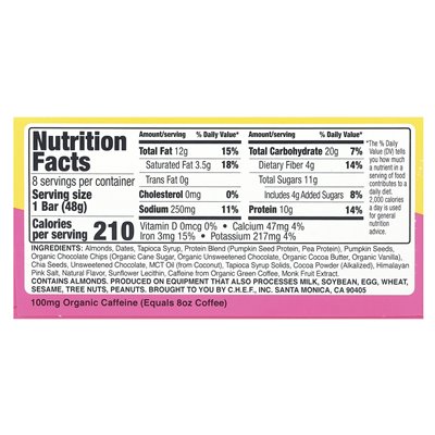 Quantum Energy Square, Dark Chocolate Pink Himalayan Salt, 8 Squares, 1.69 oz (48 g) Each