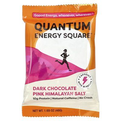 Quantum Energy Square, Dark Chocolate Pink Himalayan Salt, 8 Squares, 1.69 oz (48 g) Each