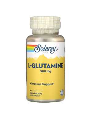 Solaray, L-Glutamine, 500 mg, 100 VegCaps Solaray, L-Glutamine, 500 mg, 100 VegCaps