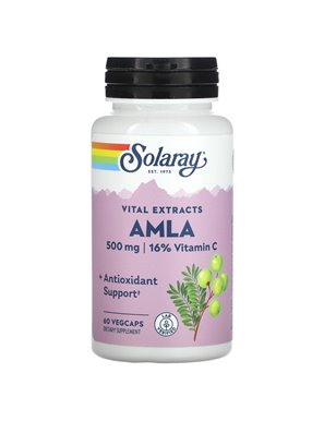 Solaray, Vitalextrakte, AMLA, 500 mg, 60 vegetarische Kapseln
