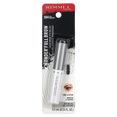 Rimmel London, Wonder'full, Clear Brow Stylling Gel Mascara, 004 Clear, 0,15 fl oz (4,5 ml)
