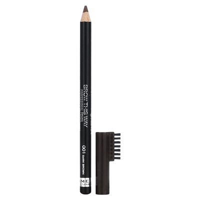 Rimmel London, Brow This Way, Professioneller Augenbrauenstift, 001 Dunkelbraun, 0,05 oz (1,4 g)