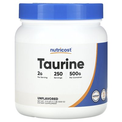 Nutricost, tauryna, niezmienna, 17,9 uncji (500 g)