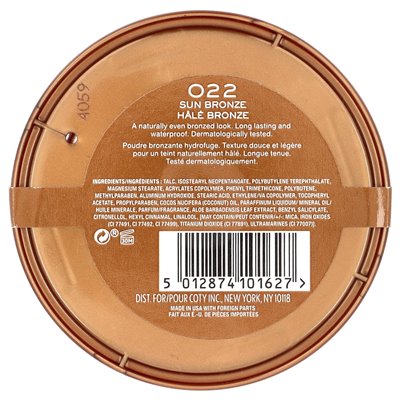 Rimmel London, naturalny bronzer, wodoodporny proszek brązowy, 022 Sun Bronze, 0,49 uncji (14 g)