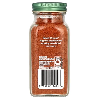 Po prostu ekologiczne, Cayenne, 2,5 uncji (71 g)