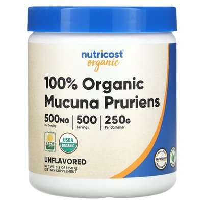 Nutricost, 100% organiczna Mucuna pruriens, niezmienna, 8,8 uncji (250 g)