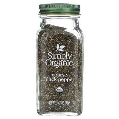 Simply Organic, grobkörniger schwarzer Bio-Pfeffer, 70 g (2,47 oz.)