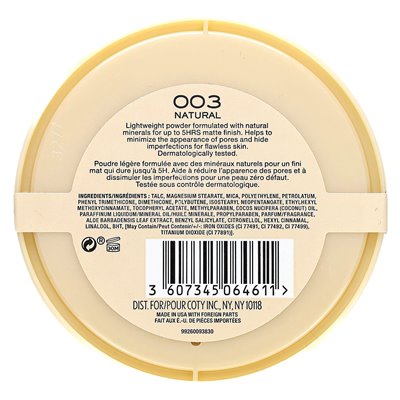 Rimmel London, Stay Matte, lightweight mattifying powder, 003 Natural, 0.49 oz (14 g)