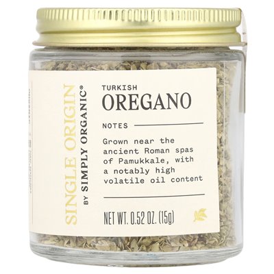 Simply Organic türkischer Oregano aus einer einzigen Herkunft, 0,52 oz (15 g)
