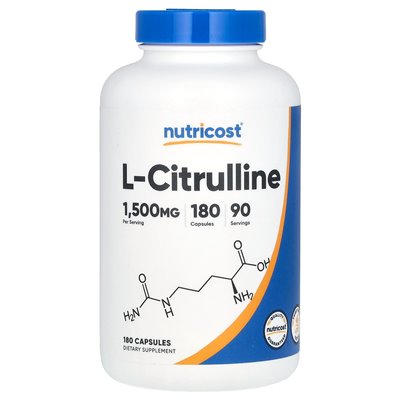 Nutricost, l-cytrulina, 1500 mg, 180 kapsułek (750 mg na kapsułkę)