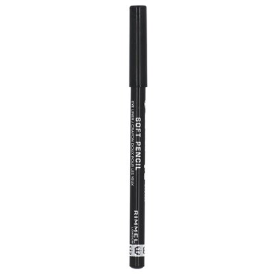 Rimmel London, miękki ołówek eyeliner, 061 Jet Black, 0,04 uncji (1,2 g)