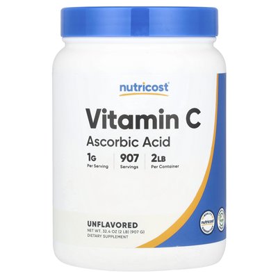 Nutricost, witamina C, bezsłagana, 32,4 uncji (907 g)