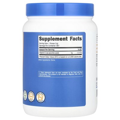 Nutricost, witamina C, bezsłagana, 32,4 uncji (907 g)