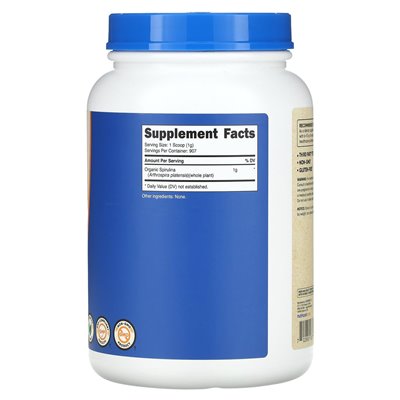 Nutricost, spirulina organiczna, bez skamielony, 32,4 uncji (907 g)