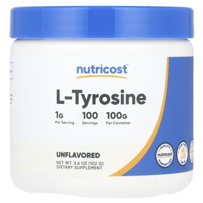 Nutricost, L-tyrozyna, niezmożony, 3,6 uncji (102 g)