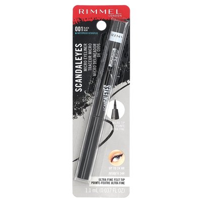 Rimmel London, Scandal'eyes, Micro Eyeliner, 001 Schwarz, 0,037 Fl Oz (1,1 ml)