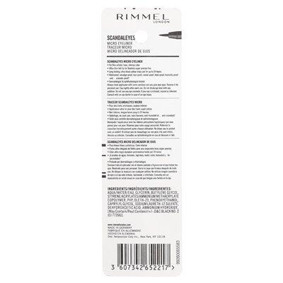 Rimmel London, Scandal'eyes, Micro Eyeliner, 001 Schwarz, 0,037 Fl Oz (1,1 ml)