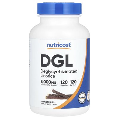 Nutricost, DGL, 5000 mg, 120 kapsułek